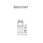 Saddles Ponte Instrumentos Niquelado (6 Unidades) S108 N