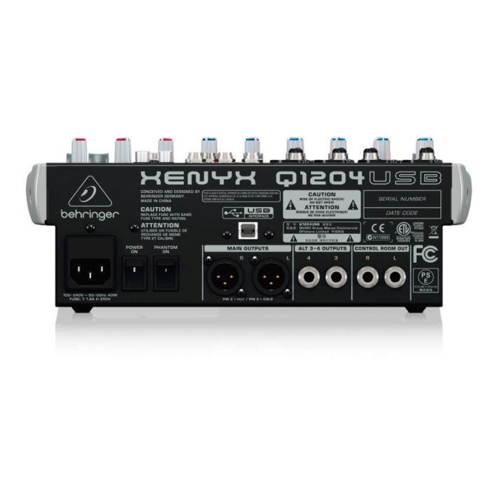 Mixer com 12 canais BiVolt - Q1204USB - Behringer 1