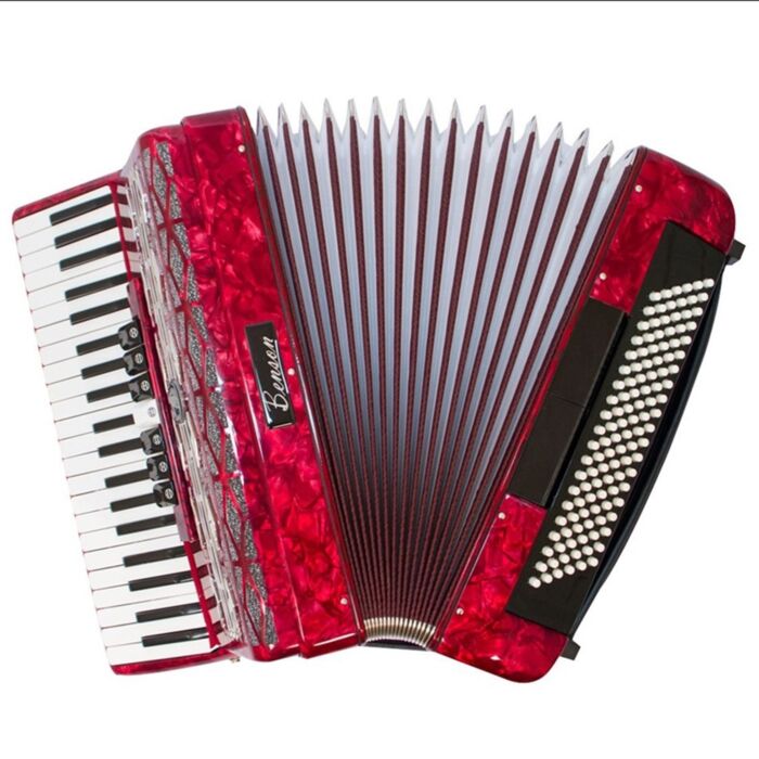 Acordeao 120 baixos Benson BAC120-7PRD verm. 9 registros 1