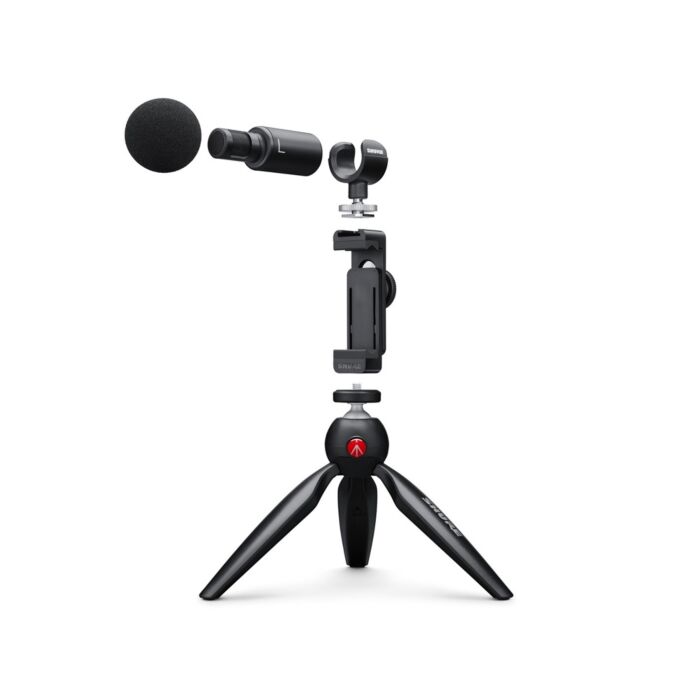 Kit vi­deo e Microfone Shure MV88 estereo digital acessorios 1