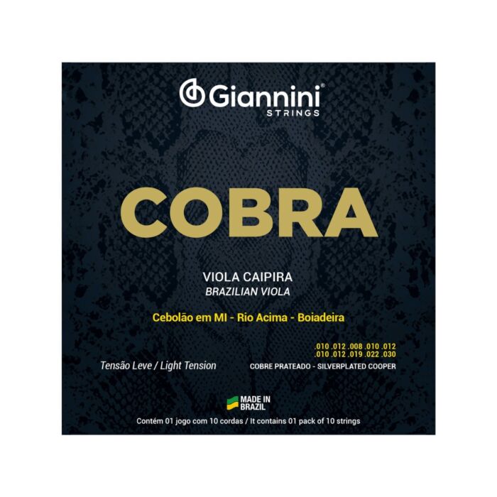 Encordoamento Viola Giannini Cobre Prateado Leve Gesvl 1