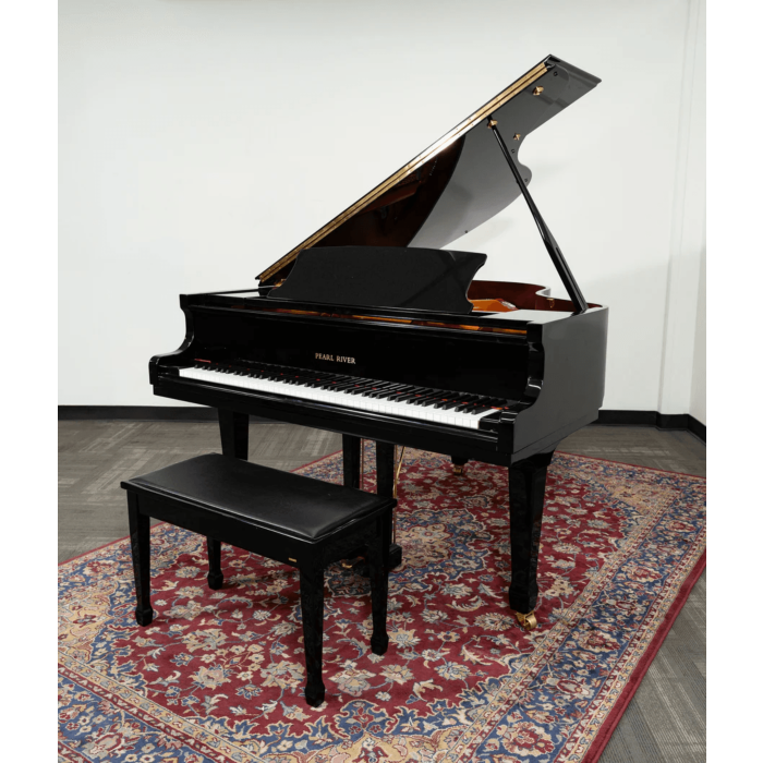 Comprar GP160 Pearl River Baby Grand Piano Cauda em Preto Acetinado com Banqueta| Teclacenter - 1
