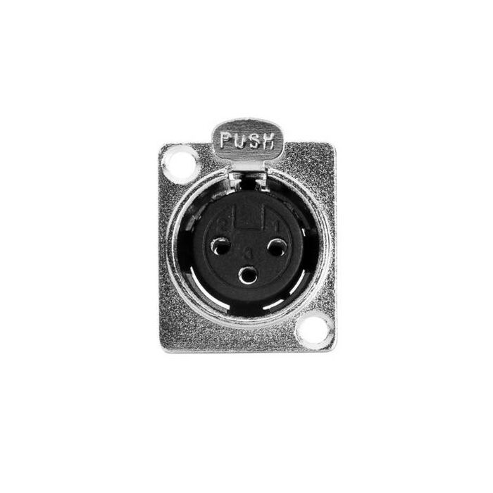 Conector Xlr Painel Cromado Fêmea Mxt 10 Unidades 1