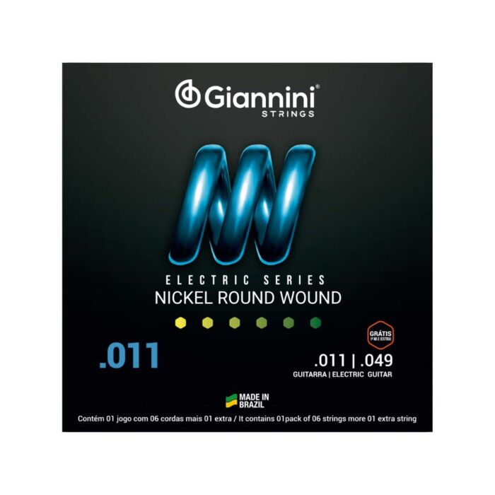 Encordoamento Giannini P/guitarra Niquel 0.011 Geegst.11 1