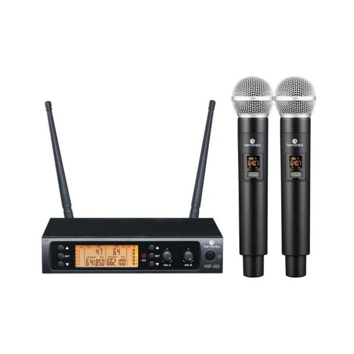 Microfone Sem Fio Harmonics HSF-200 Duplo 1