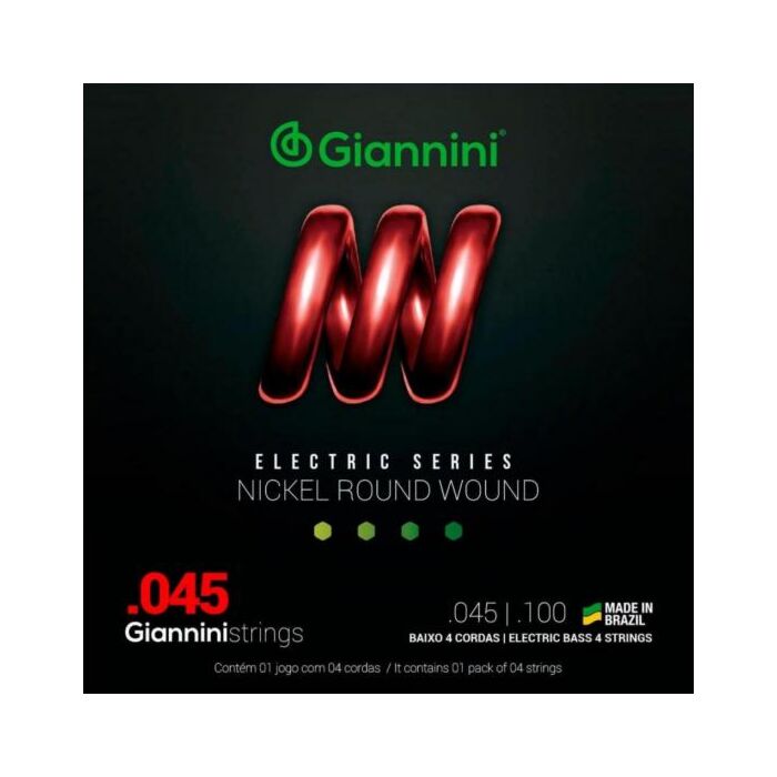 Encordoamento Para Contrabaixo 4 Cordas .045 Giannini GEEBRS 1