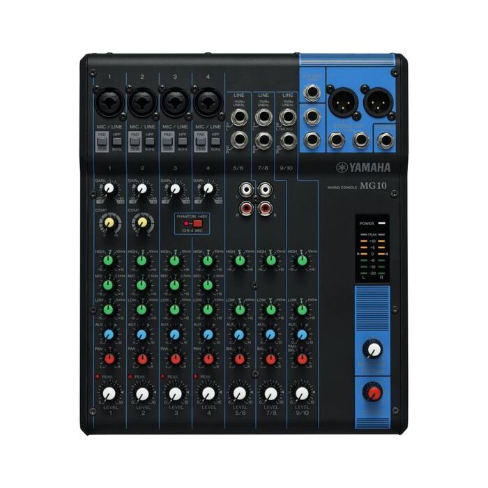 Mesa de Som Yamaha MG10 Analógica 10 Canais 110V Preta 1