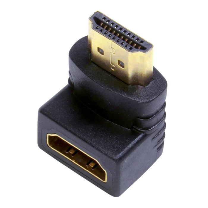 Adaptador Hdmi Macho Para Hdmi Fêmea Gold 90 Graus Storm 1