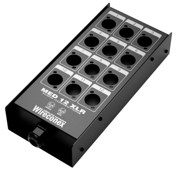 Painel Para Multicabos Sem Conectores 12 Vias Xlr - Wireconex 1