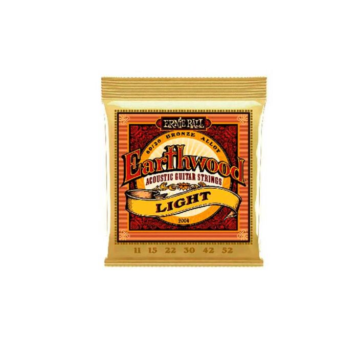 Encordoamento P/violão Aço Earthwood Leve 80/20 Bronze Ernie Ball 011"-052" P02004 1