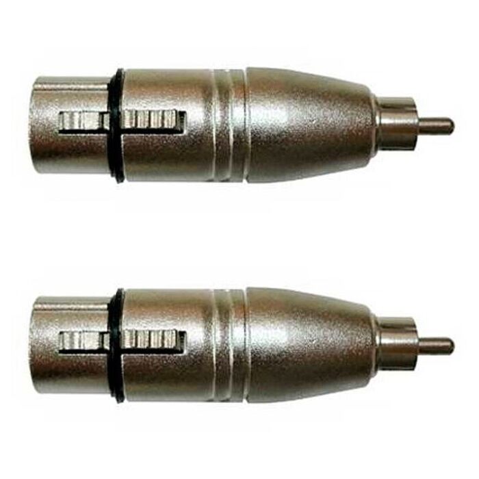 Adaptador Rca Macho P/xlr 3p Fêmea Niq. Wc 242 Ad 02 Unidades Wireconex 1