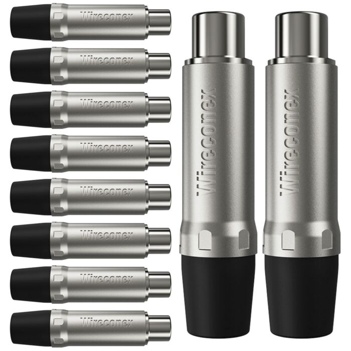 Plug Rca Fêmea Nickel Plt Wc 1222 Fl Bk Ni Wireconex 10 Unidades 1