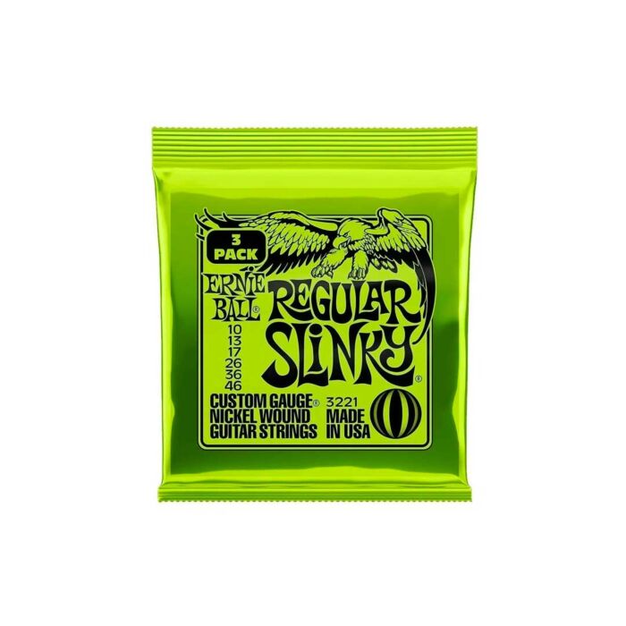 Encordoamento 010"-046" P/guitarra Regular Slink Niquel Ernie Ball Pct C/3 P03221 1 Encordoamento 010"-046" P/guitarra Regular Slink Niquel Ernie Ball Pct C/3 P03221 1