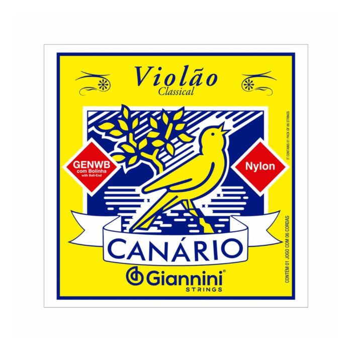 Encordoamento Giannini P/violão Nylon Canário C/bolinha Genwb 1
