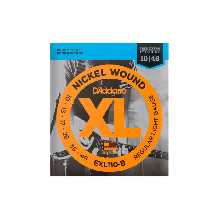 Cordas Para Guitarra D Addario Xl Nickel Wound Exl110-b .010-.046 Com Corda Extra Pl010 1 Cordas Para Guitarra D Addario Xl Nickel Wound Exl110-b .010-.046 Com Corda Extra Pl010 1
