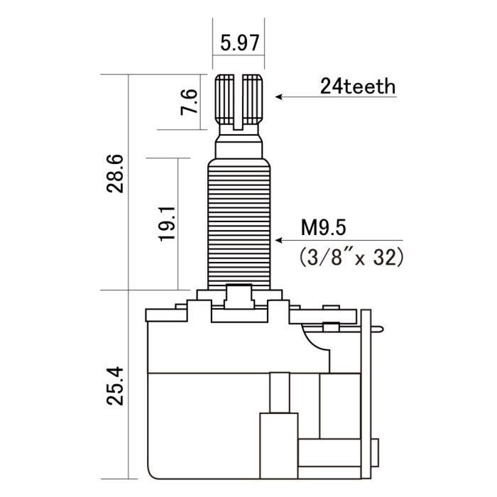 Potenciômetro A500K Push-Pull DPDT Instrumentos CTS-A500-PPL 1