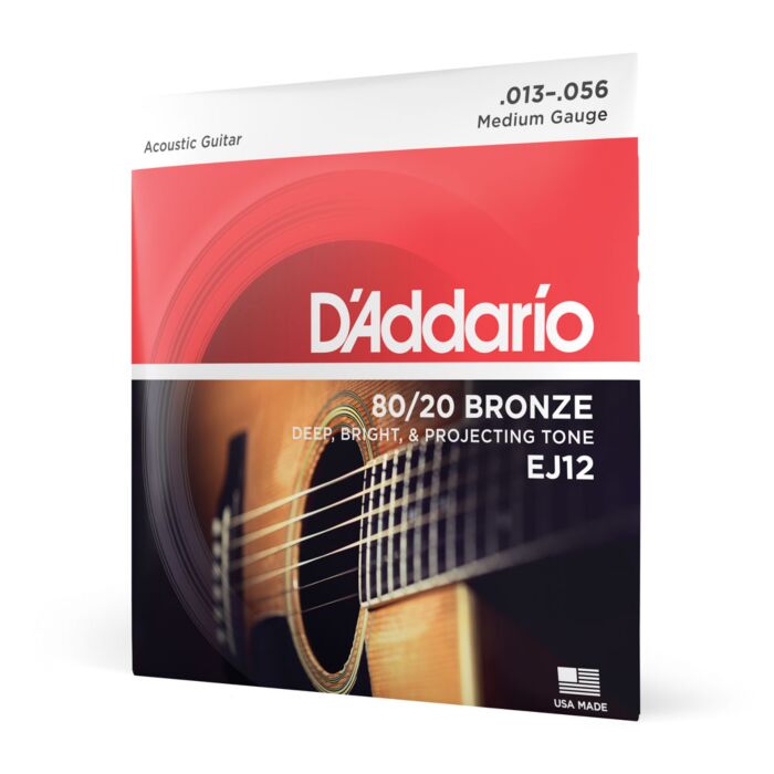 Encordoamento Violão Aço 13-56 D Addario 80/20 Bronze EJ12 1