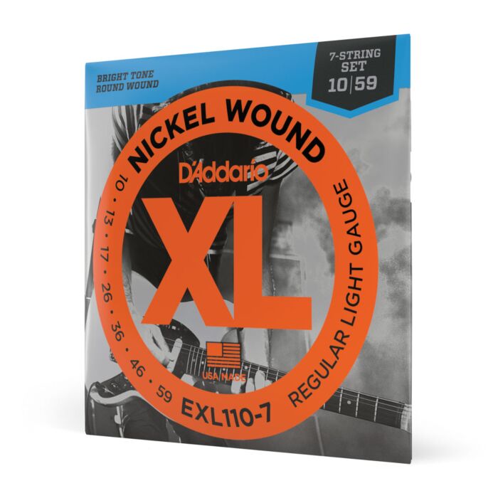 Encordoamento Guitarra 7C 10-59 D Addario XL Nickel EXL110-7 1