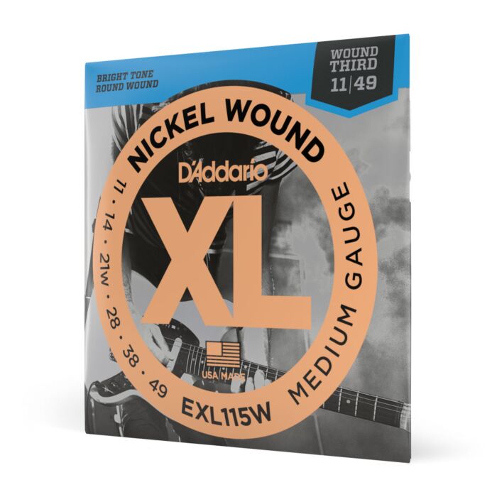 Encordoamento Guitarra 11-49 D Addario XL Nickel EXL115W 1