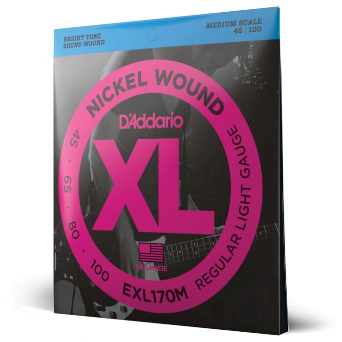 Encordoamento Baixo 4C 45-100 D Addario XL Nickel EXL170M 1