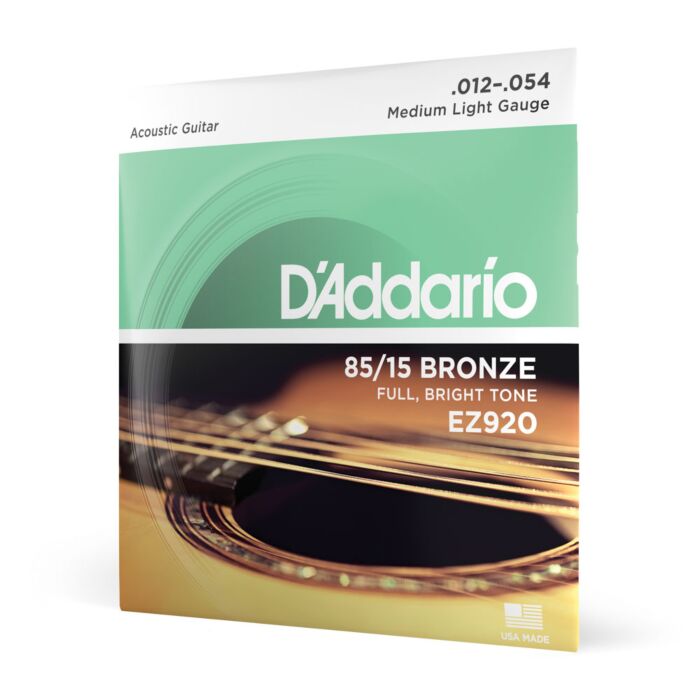 Encordoamento Violão Aço 12-54 D Addario 85/15 Bronze EZ920 1