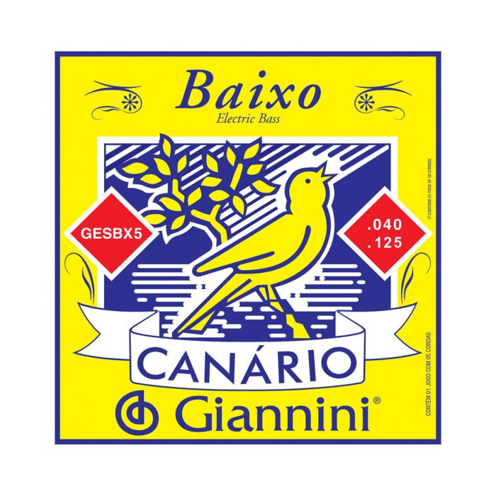 Encordoamento Baixo 5 Cordas 040-125 Giannini Canário GESBX5 1