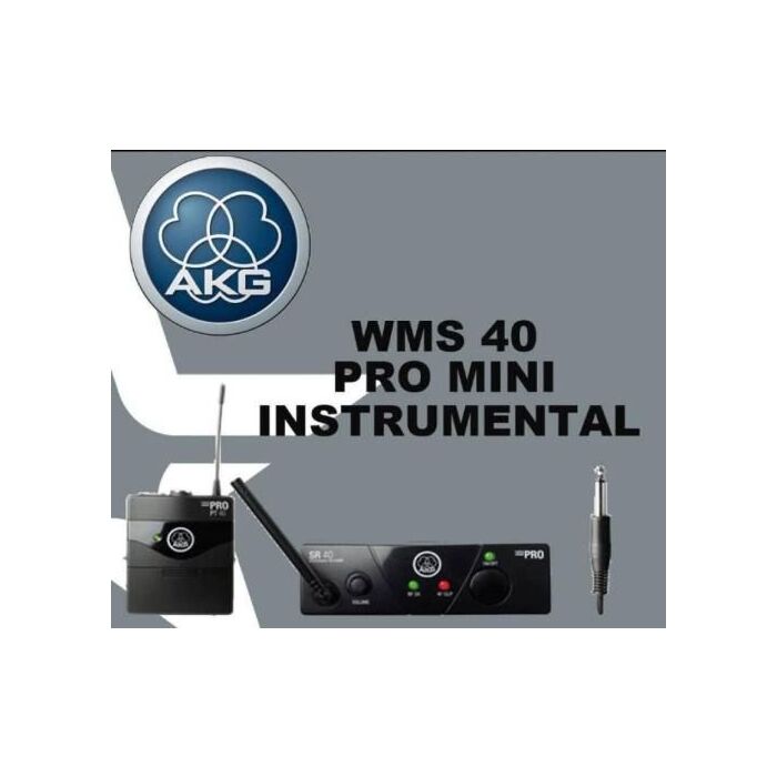 Akg wms 40 mini instrumental set banda b sem fio Transmissor sem fio para instrumentos musicais elétricos e eletroacústicos.-akg wms 40 mini instrumental set banda b sem fio ID-2195