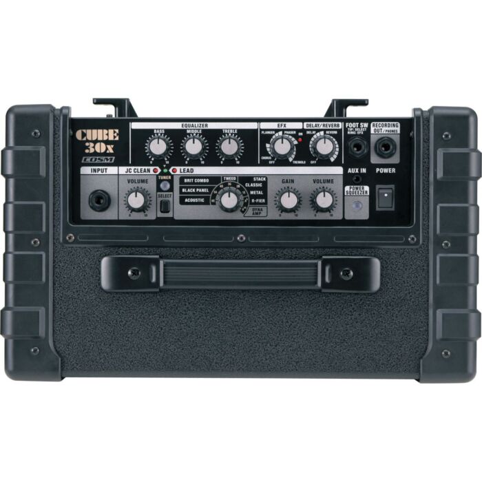 O amplificador Roland Cube 30X é uma excelente opção para guitarristas que buscam um som de qualidade e versatilidade em um equipamento compacto. Com 30 watts de potência, ele oferece uma ampla gama de timbres, desde limpos e cristalinos até distorções pe O amplificador Roland Cube 30X é uma excelente opção para guitarristas que buscam um som de qualidade e versatilidade em um equipamento compacto. Com 30 watts de potência, ele oferece uma ampla gama de timbres, desde limpos e cristalinos até distorções pe