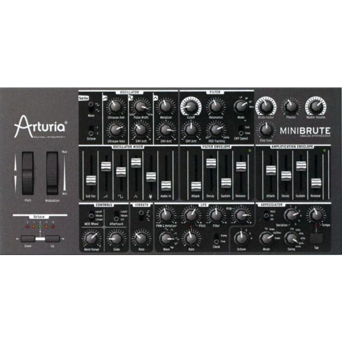 Arturia minibrute sintetizador Teclado sintetizador de 25 teclas - ANALOG SYNTH-arturia minibrute sintetizador ID-2194