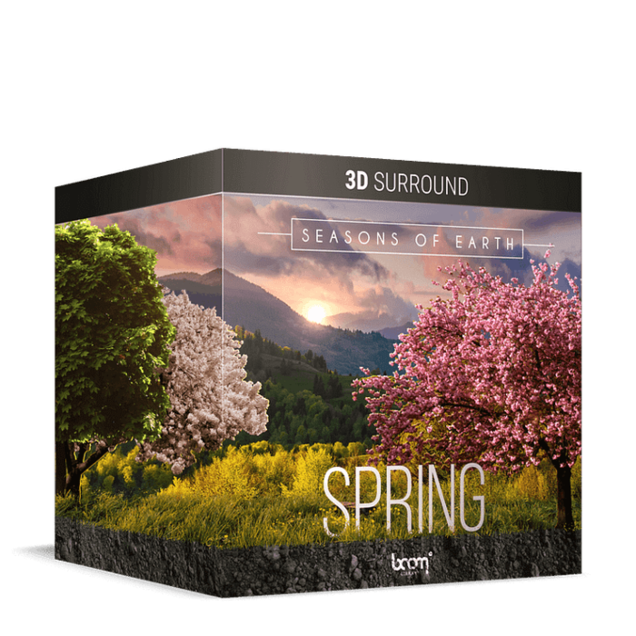 Rico conjunto de sons da Primavera. Chuva pingando ao som de uma sinfonia de pássaros, a Primavera tem todos os sons da Terra - Boom Seasons of Earth Spring SURROUND - BOOM LIBRARY  | Libraries-Boom Seasons of Earth Spring SURROUND - BOOM LIBRARY  | Libra