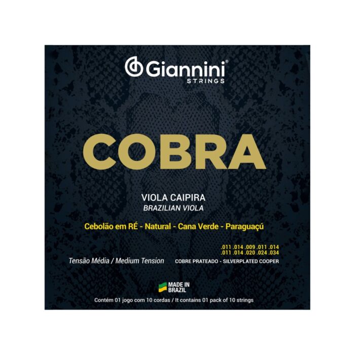 Encordoamento Viola Giannini Cobre Prateado Media Gesvm 1