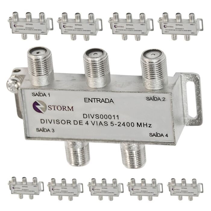 Divisor De Antena 1x4 5-2400mhz Satelite Storm 10 Unidades 1