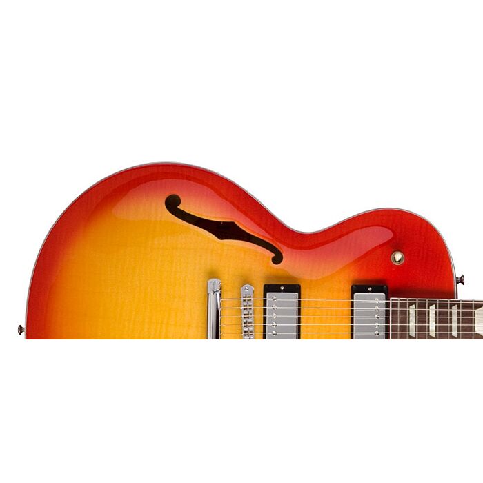 A Gibson ES-137 Classic Chrome é uma guitarra elétrica semi-acústica de alta qualidade, projetada para oferecer um som rico e versátil. Com um corpo em maple laminado e um braço em mogno, esta guitarra possui um timbre quente e equilibrado, ideal para uma