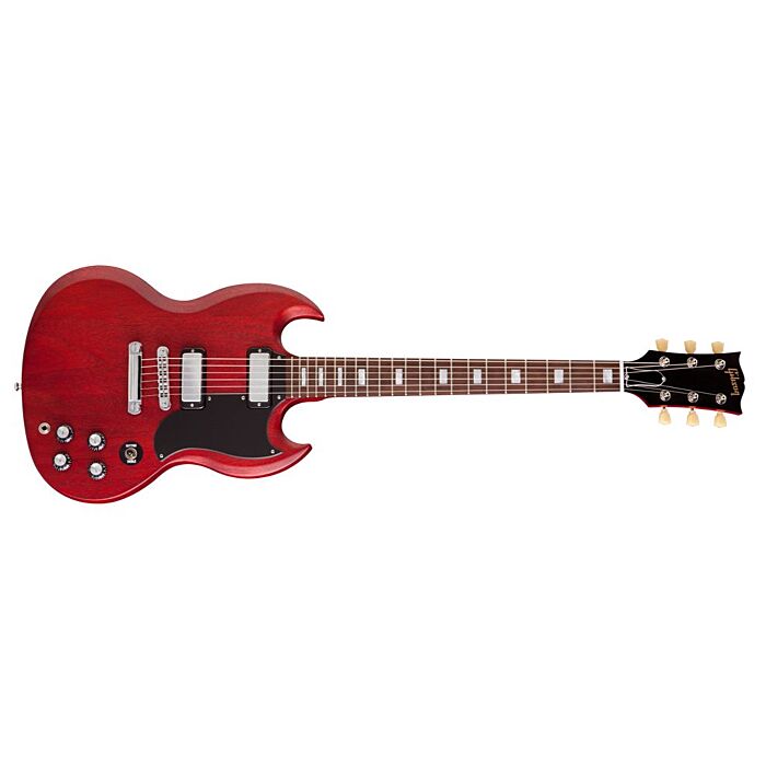 A Gibson SG Special 70s é uma guitarra elétrica icônica, com um design clássico e um som poderoso. Com sua marca registrada de corpo duplo em forma de chifre, esta guitarra é perfeita para músicos que buscam um som vintage e um visual elegante. Com uma co