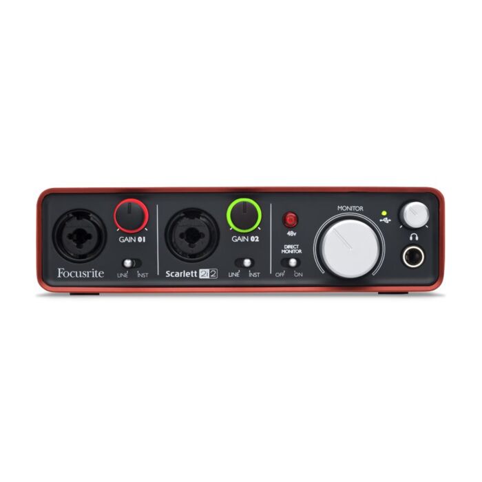 A interface de áudio Focusrite Scarlett 2i2 é uma excelente opção para quem busca qualidade de som profissional em um equipamento compacto e fácil de usar. Com duas entradas XLR/TS, pré-amplificadores de alta qualidade e conversores AD/DA de 24 bits/192kH A interface de áudio Focusrite Scarlett 2i2 é uma excelente opção para quem busca qualidade de som profissional em um equipamento compacto e fácil de usar. Com duas entradas XLR/TS, pré-amplificadores de alta qualidade e conversores AD/DA de 24 bits/192kH