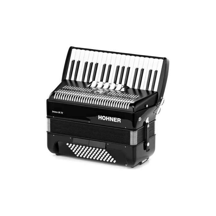 Hohner bravo iii 72 bk acordeon Accordion BRAVO III 72 - 72 BAIXOS, 5 REGISTROS, BK-hohner bravo iii 72 bk acordeon ID-3951