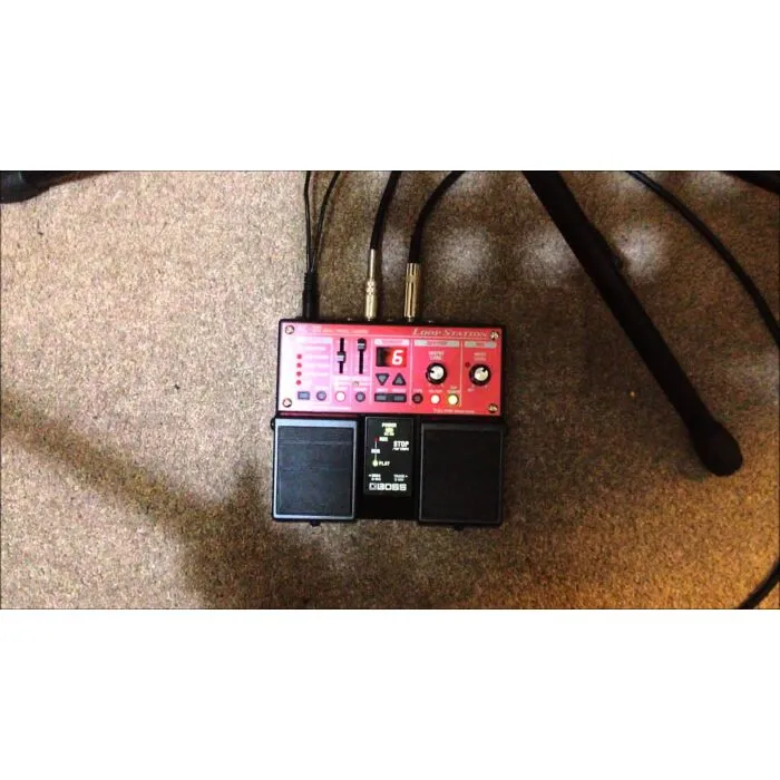 roland boss rc-30 dual track looper pedal - vermelho