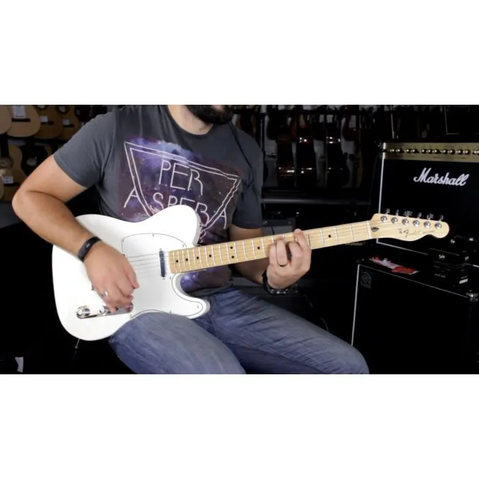 guitarra fender telecaster mex standard series - preto e