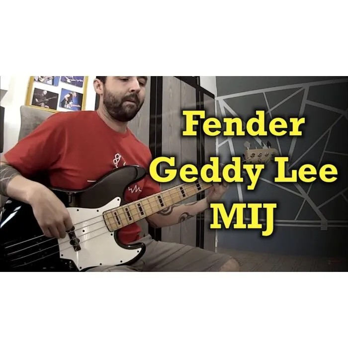 fender geddy lee jazz bass signature black - contrabaixo usado |