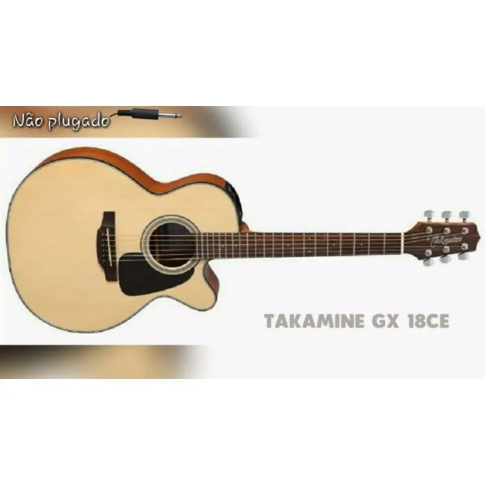 【美品】 TAKAMINE GX18CE-NS ギター TP-4T Violão Elétrico Takamine GX18CE NS & TP4T - serenata