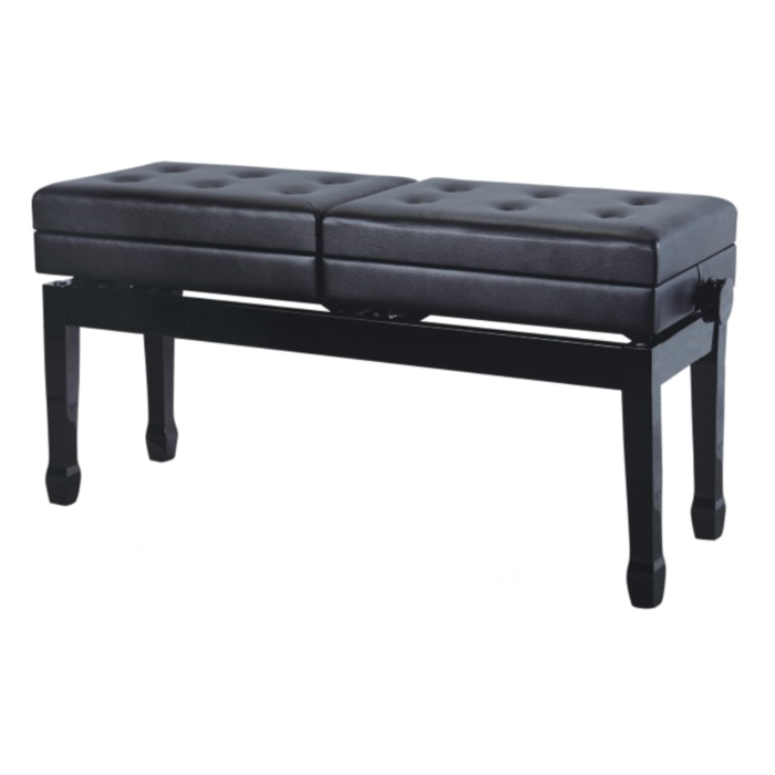 Comprar Banco de Piano Duplo BULARA PJ026M com Caixa de Armazenamento Preto Polido - 1
