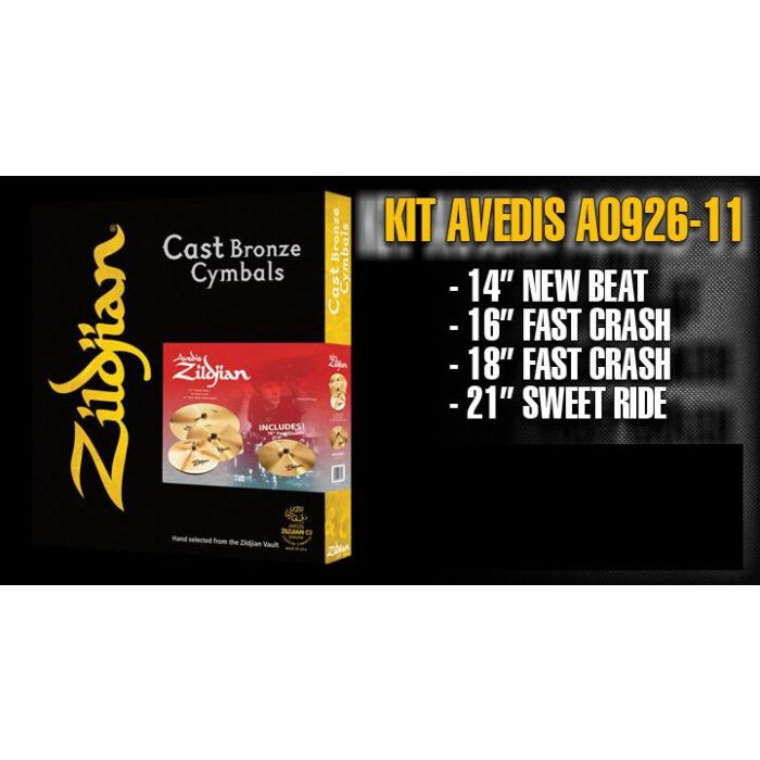 O kit de pratos Zildjian Avedis - A0926-11 é uma excelente opção para bateristas que buscam qualidade e versatilidade em suas performances. Composto por um hi-hat de 14 polegadas, um crash de 16 polegadas e um ride de 20 polegadas, este conjunto oferece u O kit de pratos Zildjian Avedis - A0926-11 é uma excelente opção para bateristas que buscam qualidade e versatilidade em suas performances. Composto por um hi-hat de 14 polegadas, um crash de 16 polegadas e um ride de 20 polegadas, este conjunto oferece u