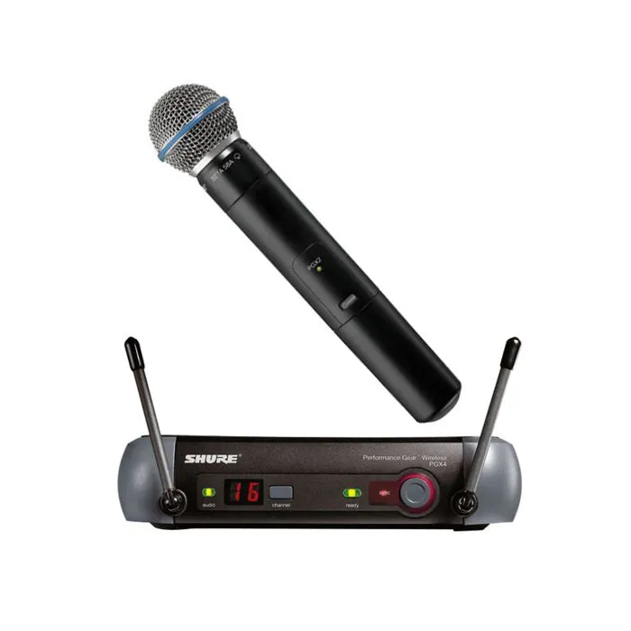 Microfone sem fio Shure PGX24/Beta58 de bastão | TeclaCenter Inst