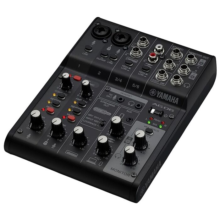 Comprar Mixer Yamaha AG06MK2 Compacto com 6 canais e compatibilidade - 1 Comprar Mixer Yamaha AG06MK2 Compacto com 6 canais e compatibilidade - 1