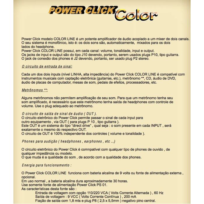 O Power Click Blue é um monitor de headphone que oferece uma experiência sonora de alta qualidade. Com design moderno e elegante, ele é ideal para quem busca um som potente e nítido. Compatível com diversos dispositivos, ele é perfeito para uso em estúdio