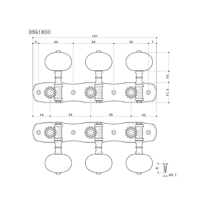 Comprar Tarraxa Violão Clássico (Nylon) Dourada Gotoh 35G1800-EI SB - 1