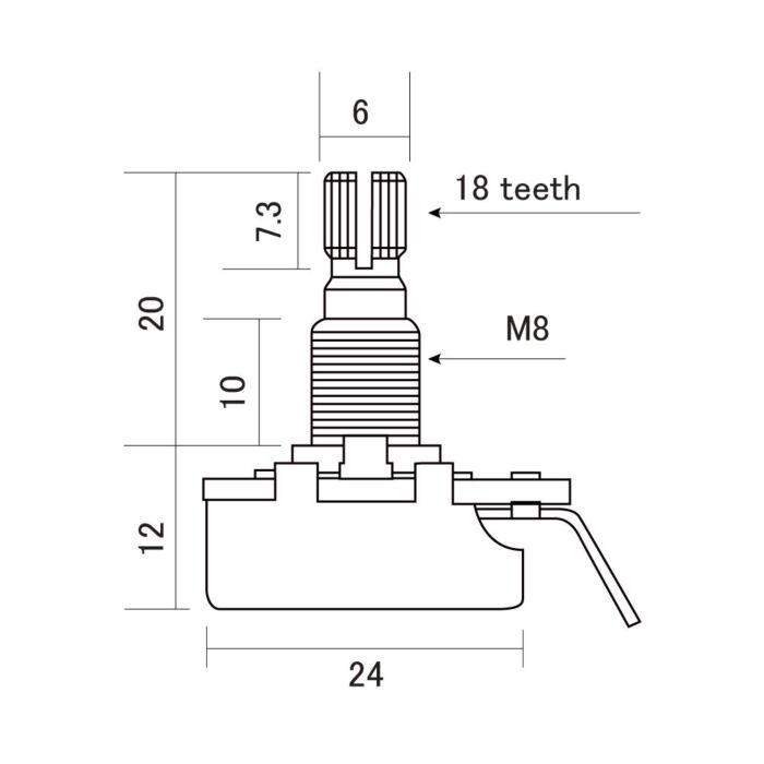 Comprar Potenciômetro A250K Instrumentos/Equipamentos Alpha ALP-250A - 1
