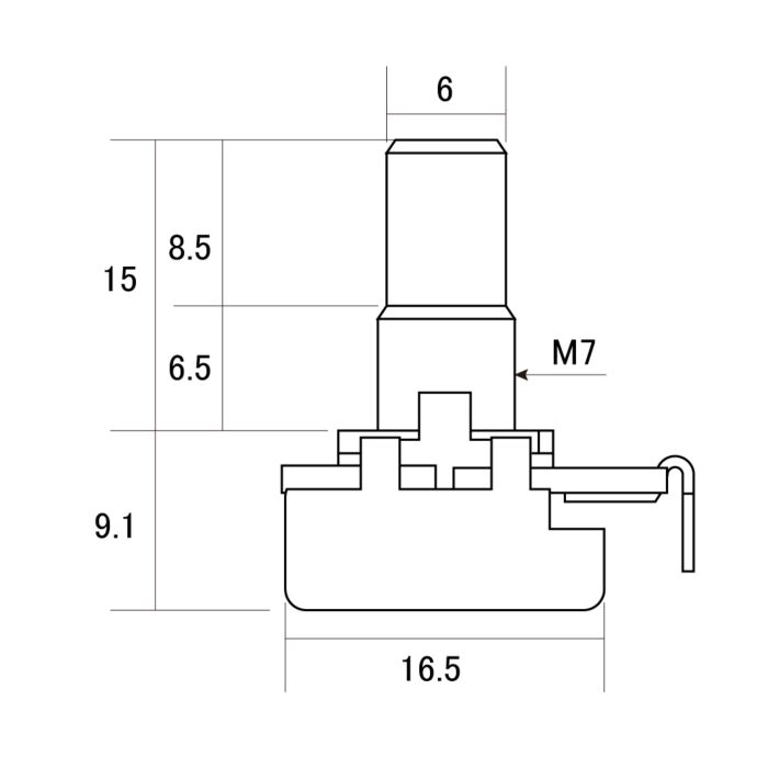 Comprar Potenciômetro B50K Instrumentos/Equipamentos Alpha ALP501B-S - 1