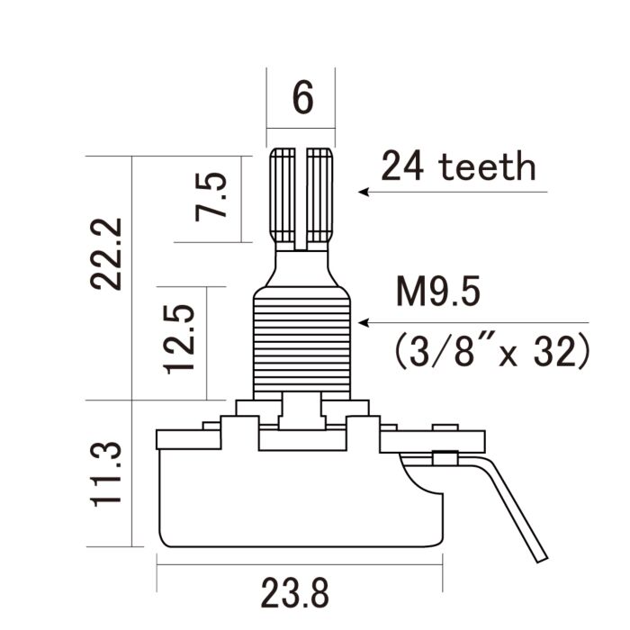 Comprar Potenciômetro B250K Instrumentos/Equipamentos CTS-B250 - 1