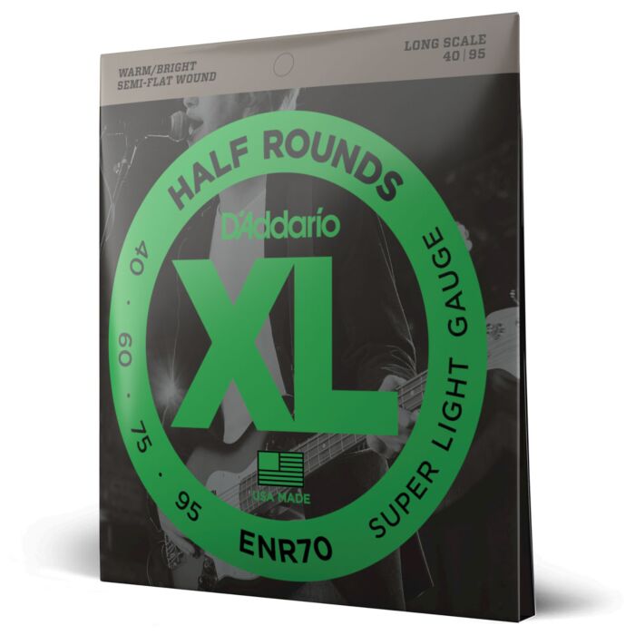 Comprar Encordoamento Baixo 4C 40-95 D Addario Half Rounds ENR70 - 1